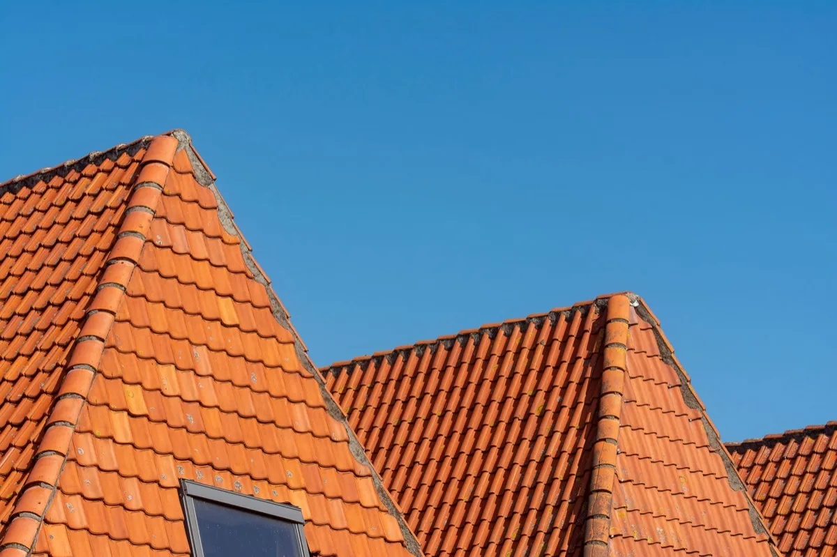 Clay barrel tile rooflines on homes in Gastonia, NC